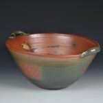 Salad Bowl with Handles - dragonfly green