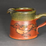 Front Avenue Pottery Handmade Green Bird Creamer
