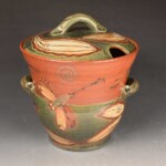 Front Avenue Pottery Handmade Dragonfly Green Soup Tureen