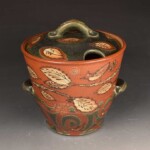 Front Avenue Pottery Handmade Soup Tureen Bird Green