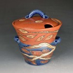 Front Avenue Pottery Handmade Soup Tureen, Fish Blue